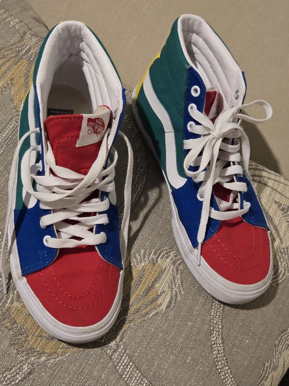 Vans Sk8-Hi Colorblock High Top Sneakers Size 8